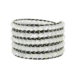White Leopard Wrap Bracelet