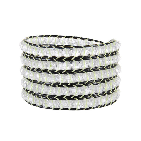 White Leopard Wrap Bracelet